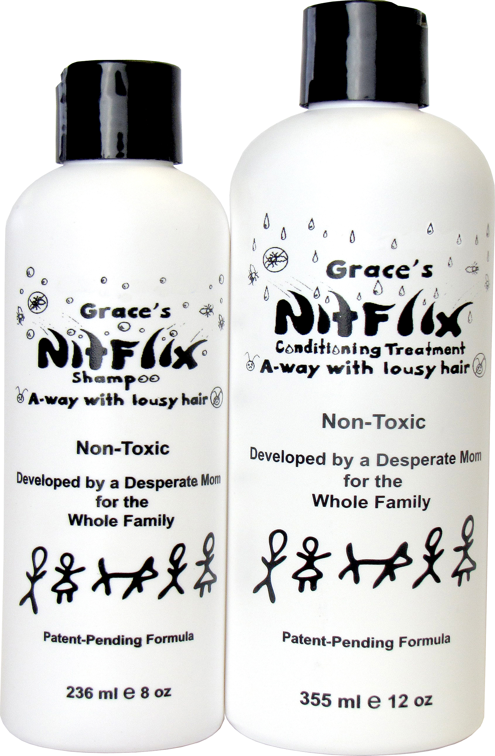 Buy Grace's NitFlix® Shampoo and Conditioning Treatment - 2 Bottles, 1 Package